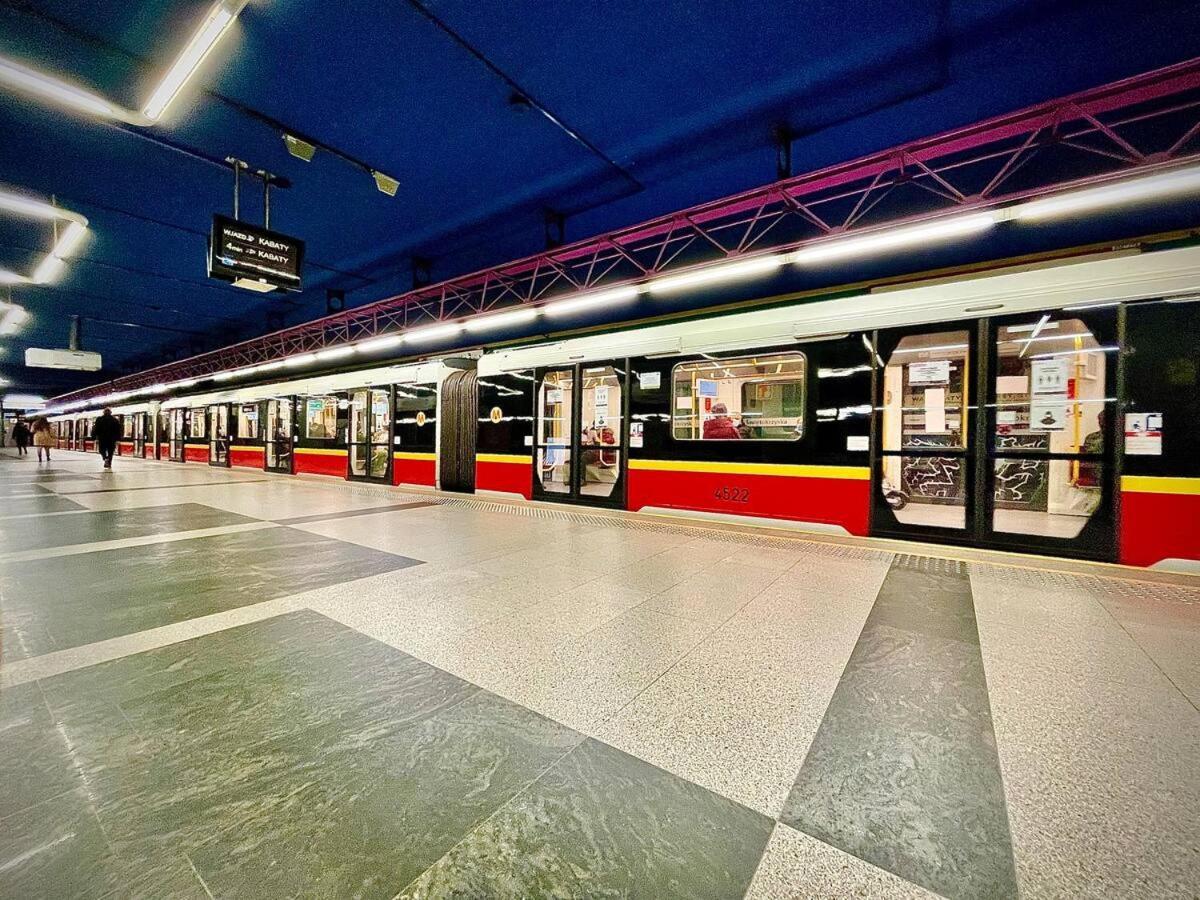 Super Apartament White Warszawa 2X Metro Scisle Centrum Wifi 300 Mbs New 外观 照片