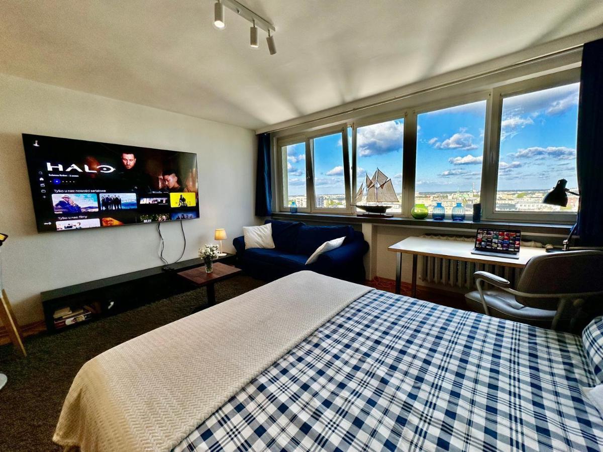 Super Apartament White Warszawa 2X Metro Scisle Centrum Wifi 300 Mbs New 外观 照片